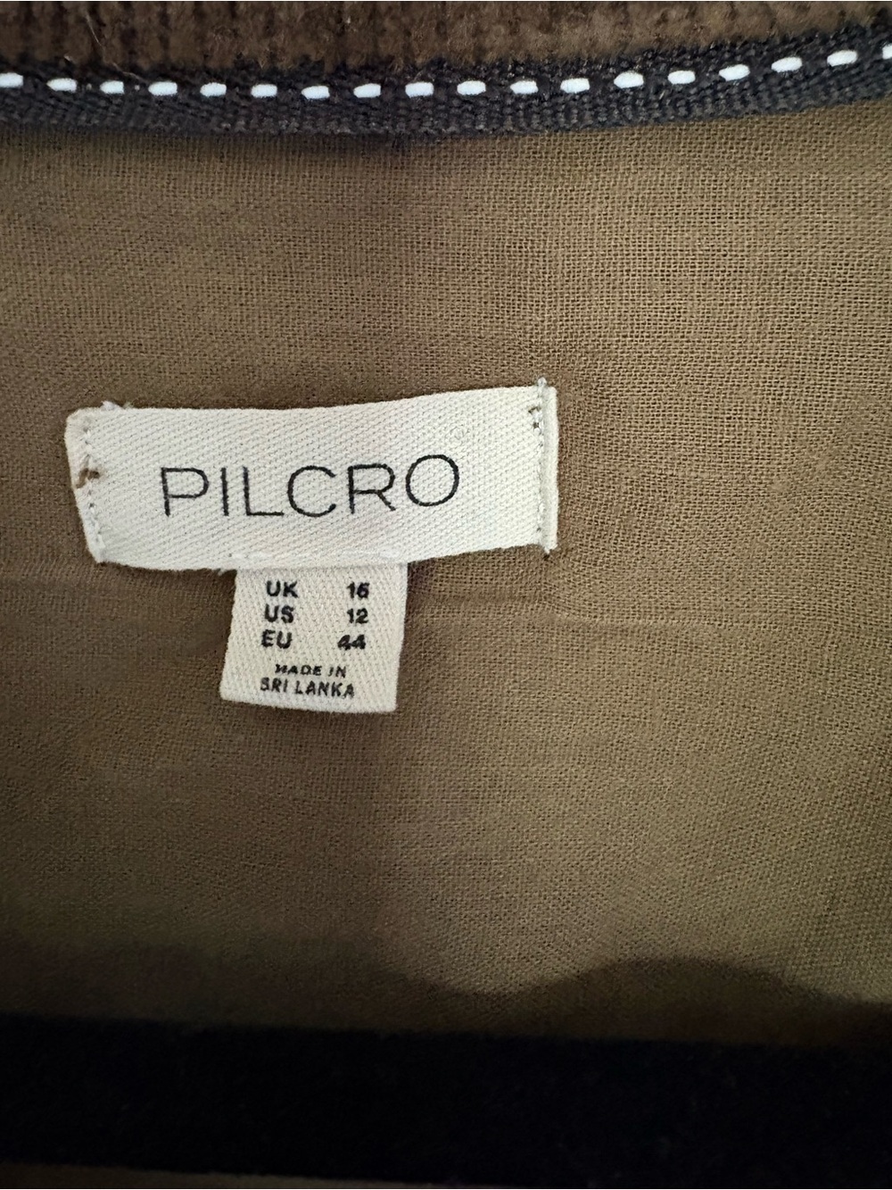 Anthropologie Pilcro Corduroy Zip Front Mini Dress Dark Green Moss Shacket 12 - Picture 4 of 6